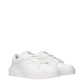 White Leather Low Top Sneakers