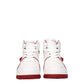 White Leather High Top Sneakers