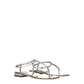 Gray Leather Flip-Flop Sandals