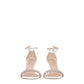 White Leather Stiletto Heel Sandals
