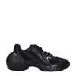 Black Fabric Athletic Sneakers