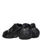 Black Fabric Athletic Sneakers