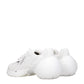 White Fabric Athletic Sneakers