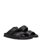 Black Leather Slippers