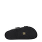 Black Leather Slippers