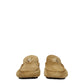 Beige Leather Slip-On Loafers