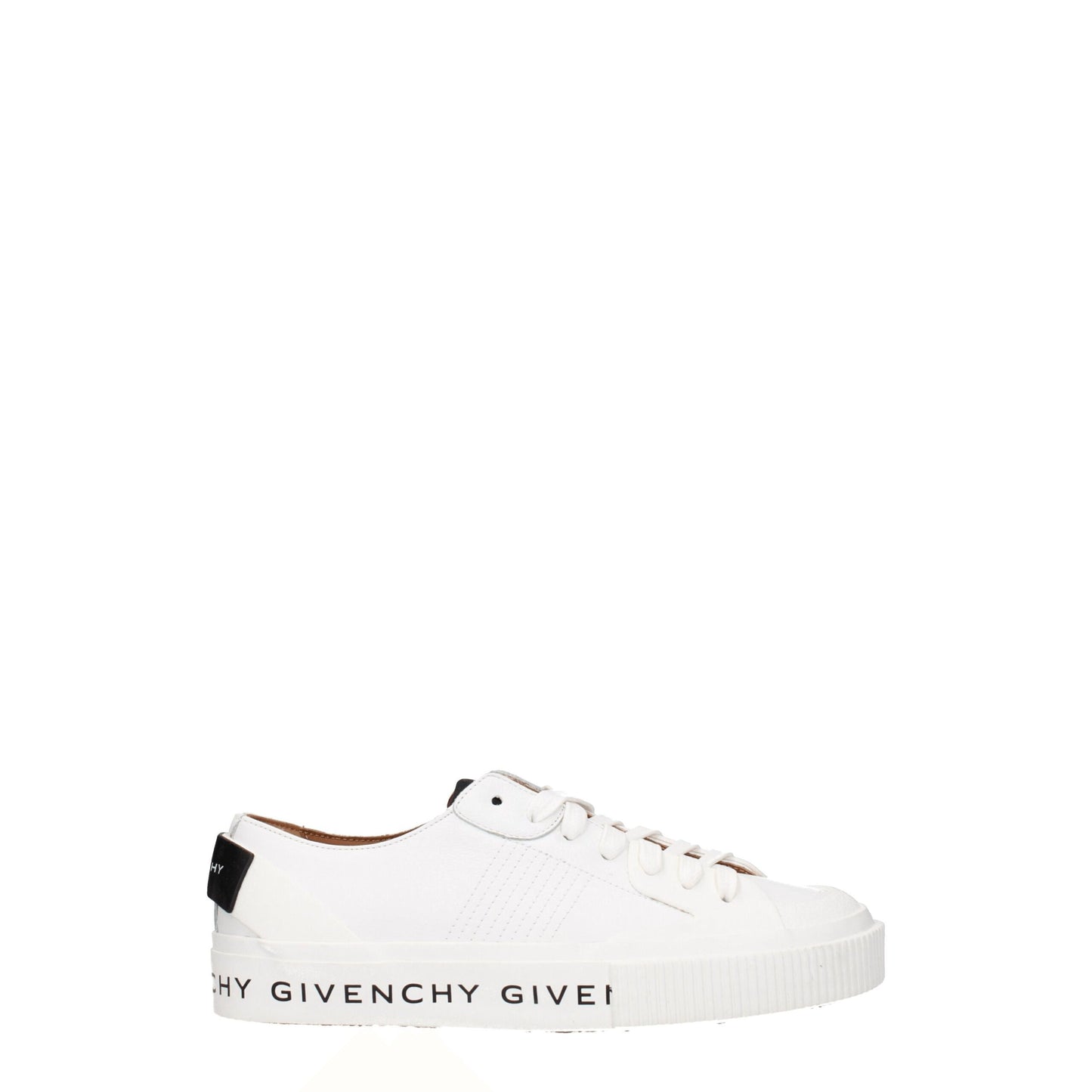 White Leather Low Top Sneakers