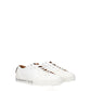 White Leather Low Top Sneakers