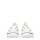 White Fabric Low Top Sneakers