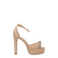 Beige Leather Platforms