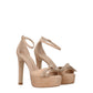 Beige Leather Platforms