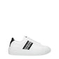 White Leather Low Top Sneakers