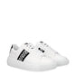 White Leather Low Top Sneakers