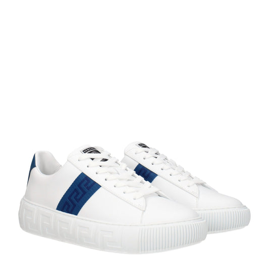 White Leather Low Top Sneakers