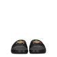 Black Leather Slippers
