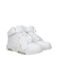 White Leather High Top Sneakers