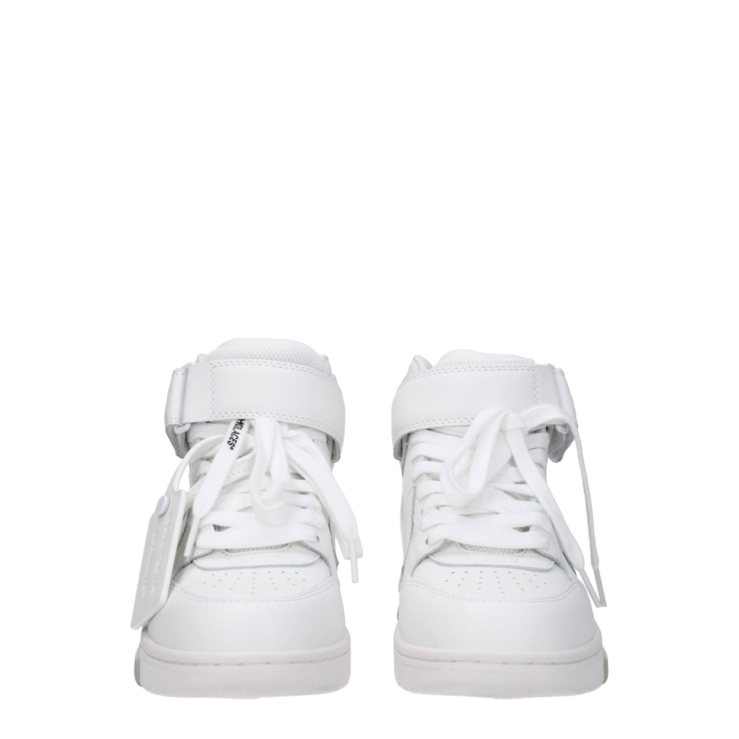 White Leather High Top Sneakers