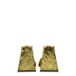 Gold Leather Platform Sandals