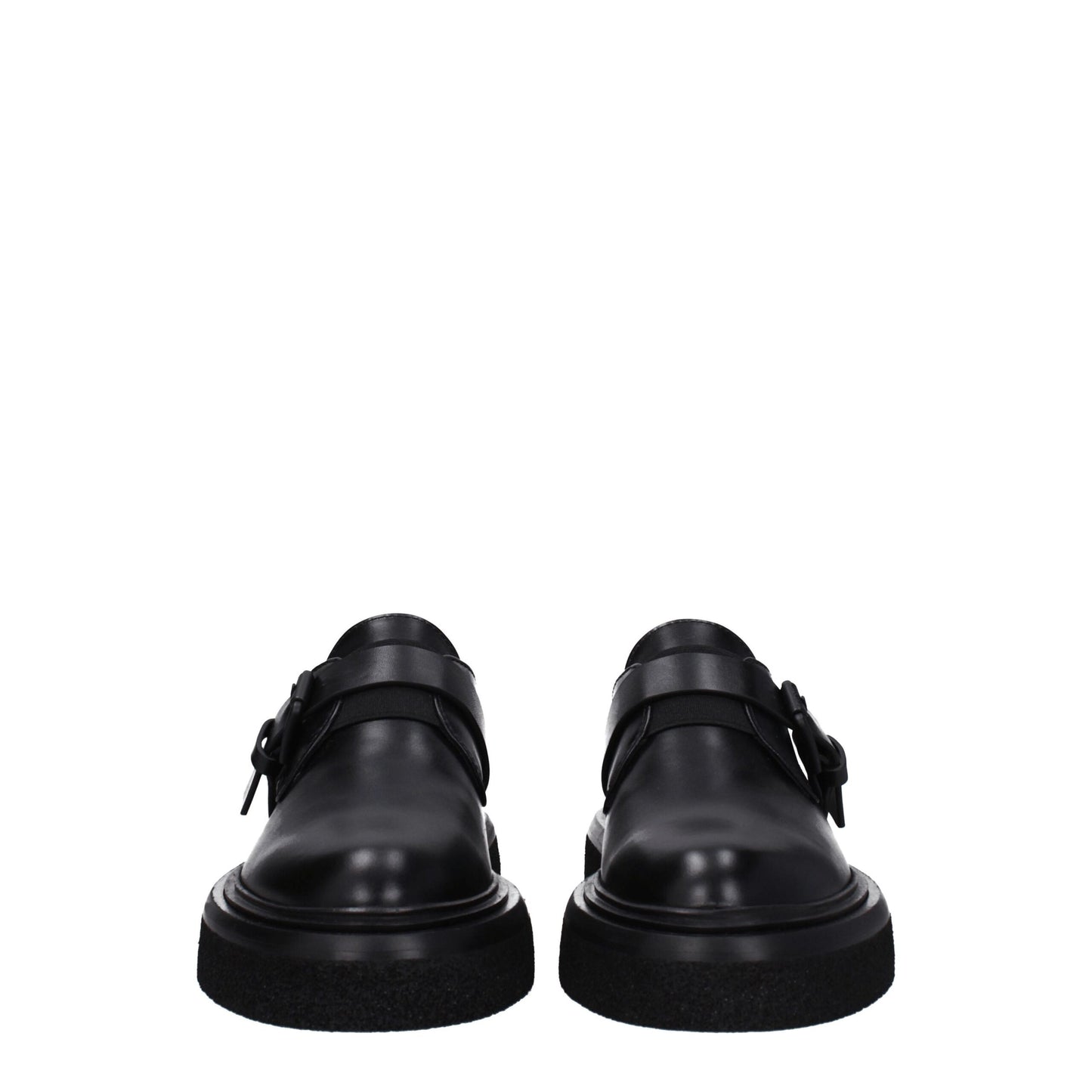 Black Leather Oxfords And Derbies