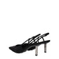 Black Fabric High Heel Pumps