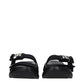 Black Fabric Slippers