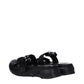Black Fabric Slippers