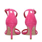 Pink Leather Stiletto Heels Sandals