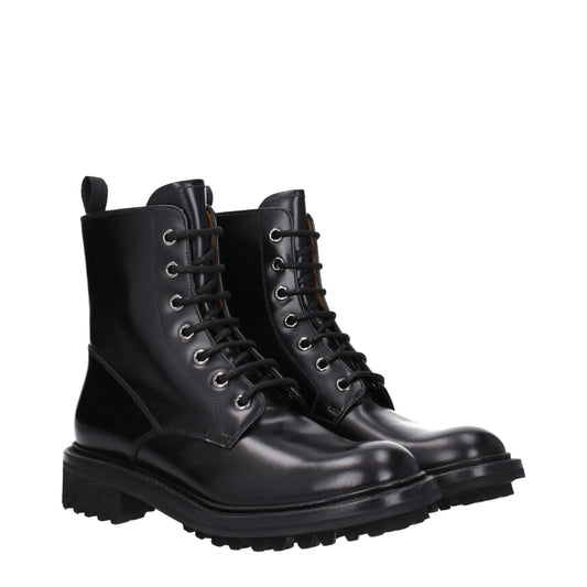 Black Leather Ankle Boots
