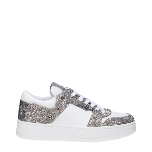 White Leather Chunky Sneakers