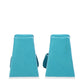Light Blue Velvet Platform Sandals