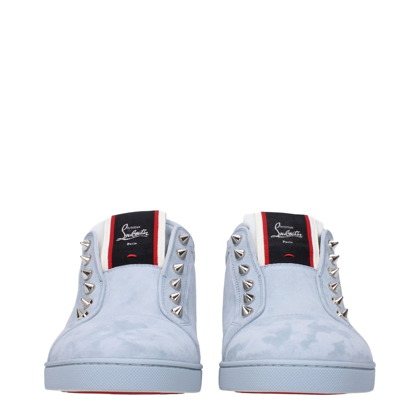 Blue Leather Slip-On Loafers