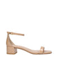 Pink Leather Flat Sandals