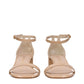 Pink Leather Flat Sandals