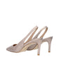 Pink Fabric High Heel Pumps