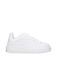 White Leather Low Top Sneakers