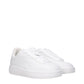 White Leather Low Top Sneakers