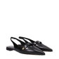 Black Leather Ballet Flats