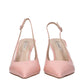 Pink Leather High Heel Pumps