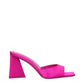 Pink Satin Stiletto Heel Sandals