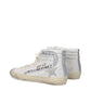 White Leather High Top Sneakers