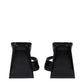 Black Leather Stiletto Heel Sandals