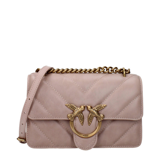 Pink Leather Crossbody Bag