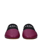 Purple Leather Slippers