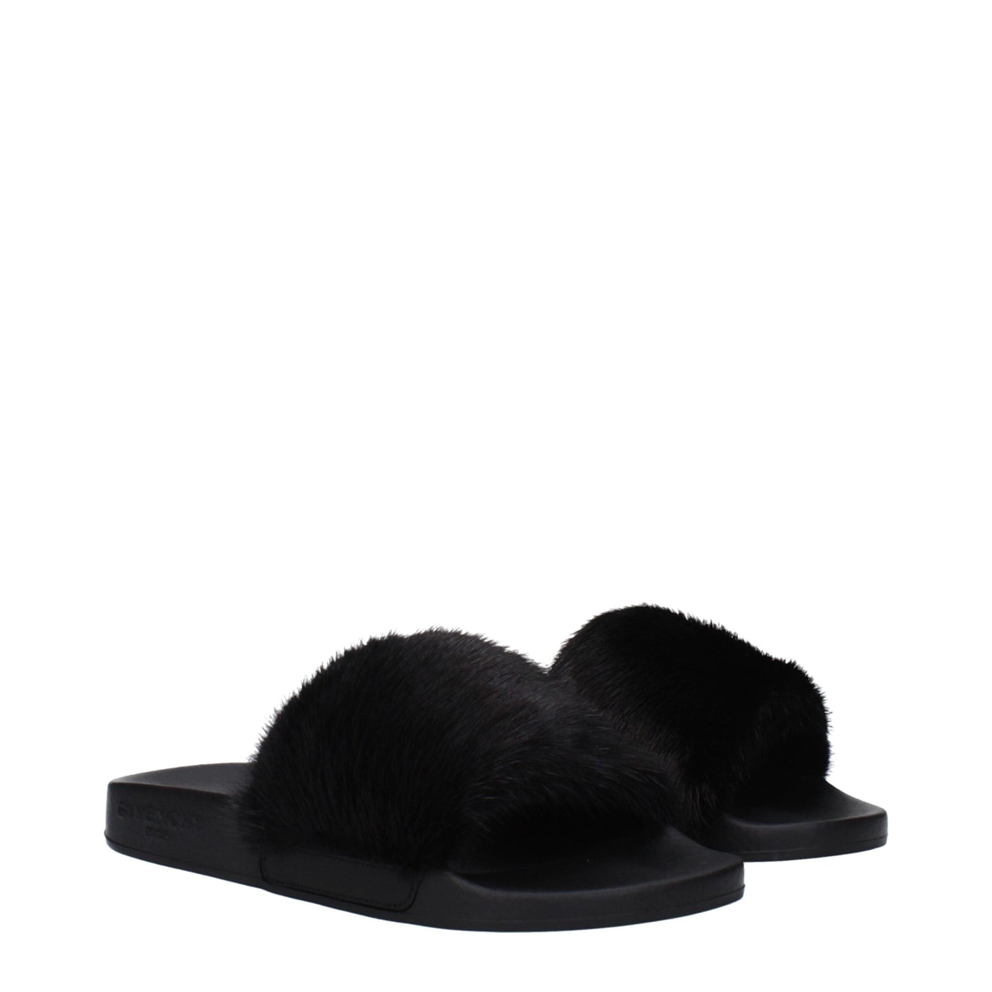 Black Cotton Slippers