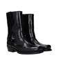 Black Leather Ankle Boots