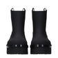 Black Cotton Ankle Boots