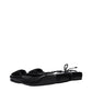 Black Leather Ballet Flats