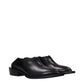 Black Leather Mules