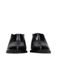 Black Leather Mules