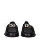 Black Leather Slip-On Loafers